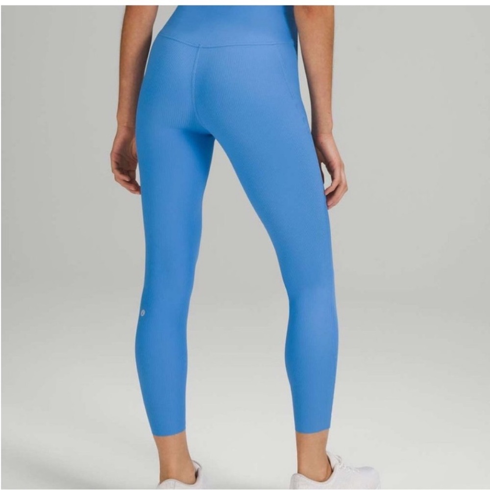 lululemon Ribbed Base Pace Legging Blue Nile Size 2